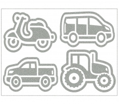 Reflexní nažehlovací motivy - dopravní prostředky - traktor